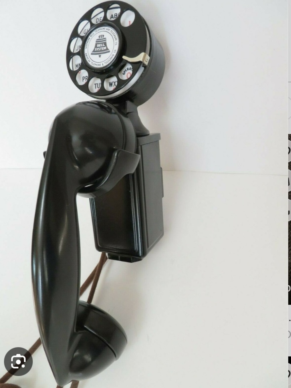 VTG Western Electric Space Saver Rotary Wall Phone with Handset